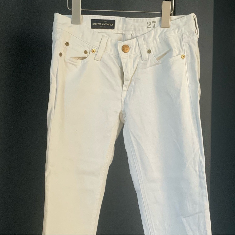 J. Crew Women's White Matchstick Jeans, Size 27, New Condition